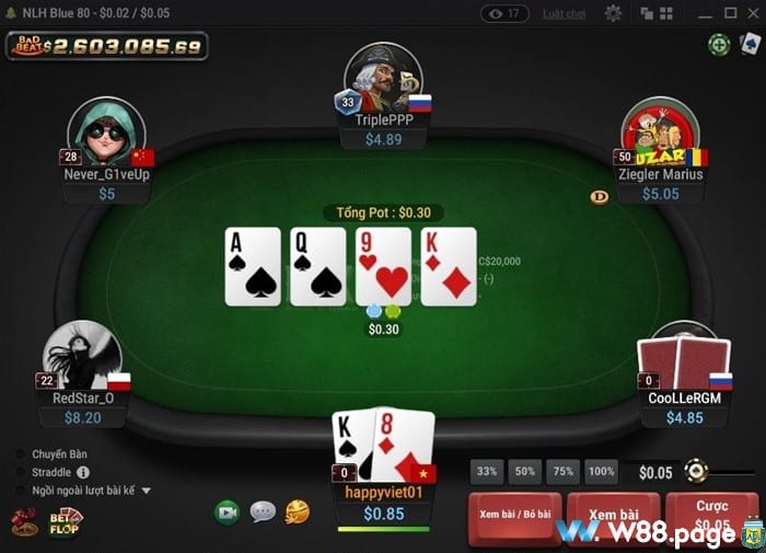 Cách tải W88 Poker 10