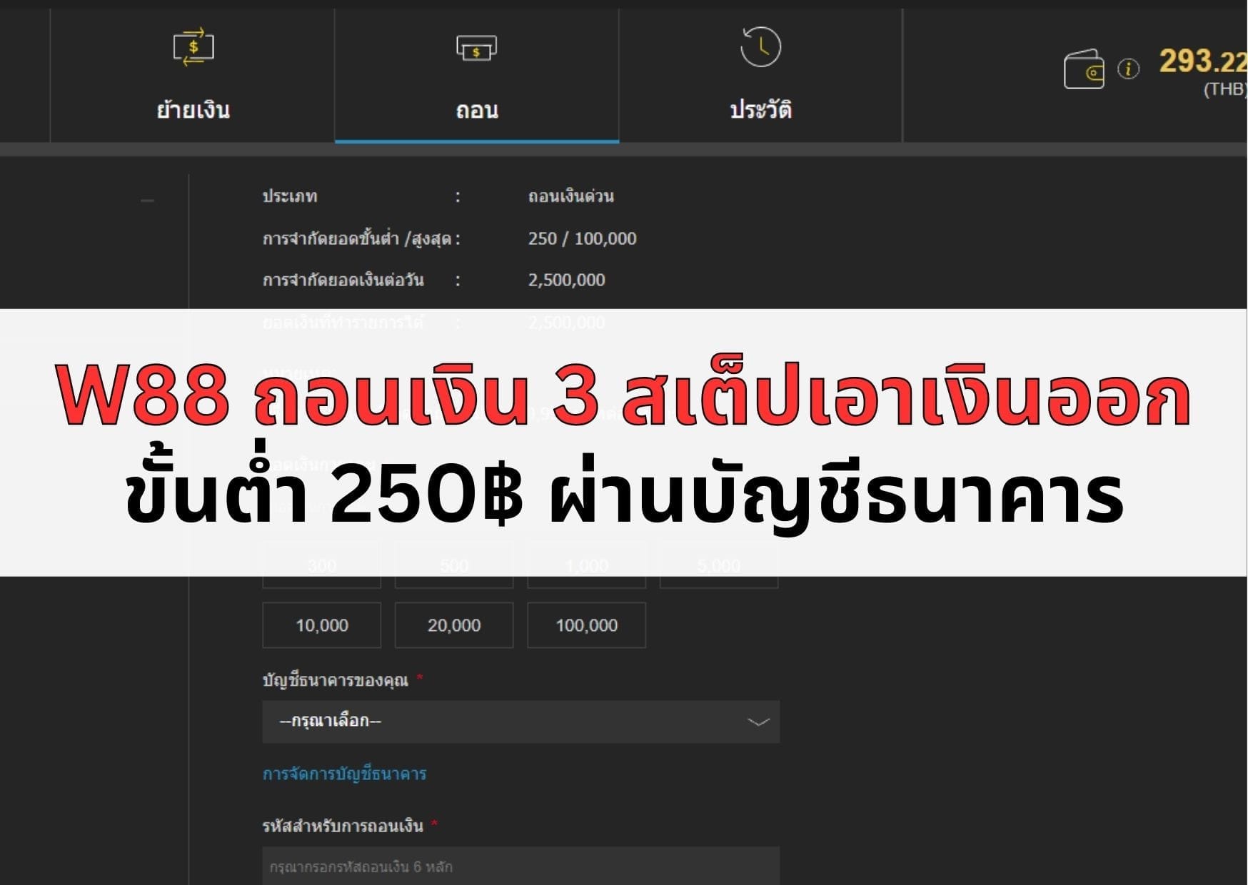 หน้าปกบทความ W88 ถอนเงิน